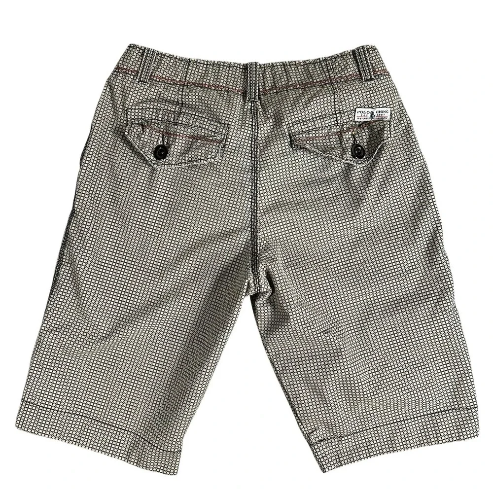 Vintage Polo Chino‎ Ralph Lauren Shorts Men Size 32 Geometric Print Casual